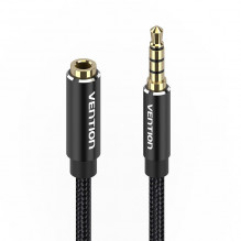 Garso kabelis TRRS 3,5 mm kištukinis iki 3,5 mm moteriškas ventiliatorius BHCBH 2 m juodas