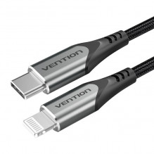 USB-C 2.0 iki Lightning Cable Vention TACHH 2m MFi pilka
