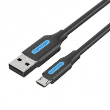 Kabelis USB 2.0 A į Micro USB Vention COLBD 3A 0,5m juodas