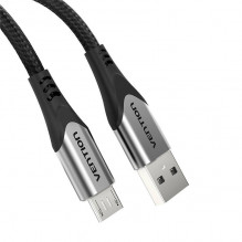 Cable USB 2.0 A to Micro USB Vention COAHD 3A 0,5m gray