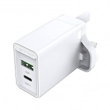 USB-A, USB-C Wall Charger Vention FBBW0-UK 18W/ 20W UK White