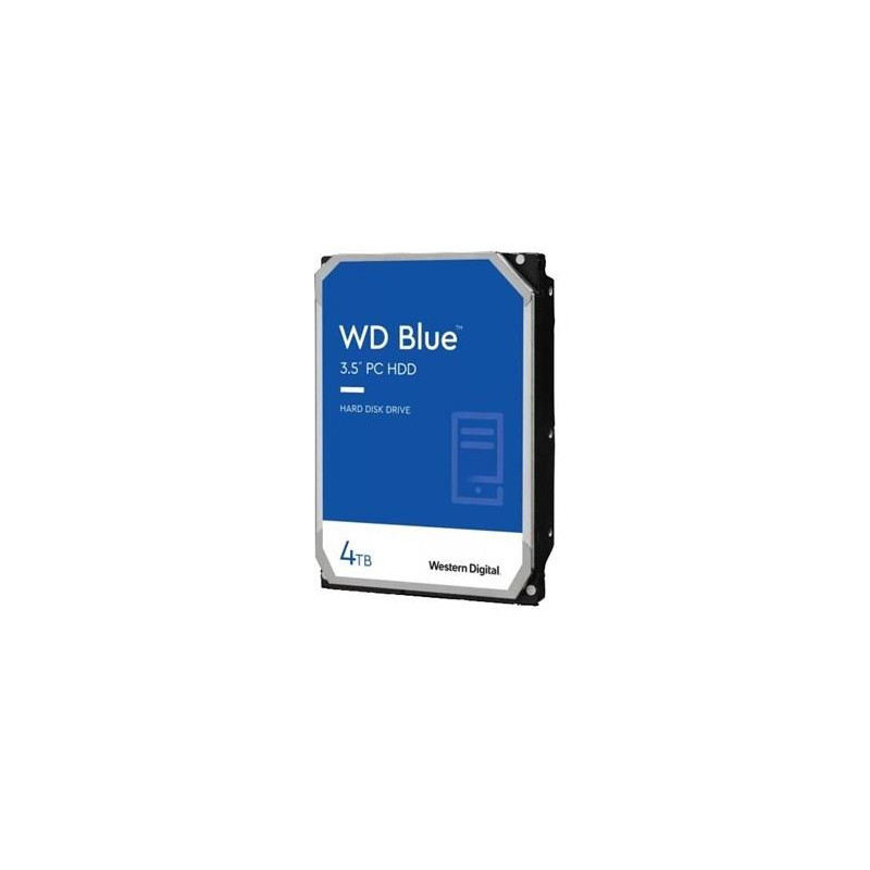 HDD, WESTERN DIGITAL, Blue, 4TB, SATA, 256 MB, 5400 rpm, 3,5&quot;, WD40EZAX