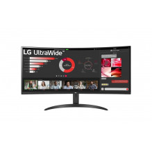 LCD Monitor, LG, 34WR50QC-B, 34&quot;, Curved / 21 : 9, Panel VA, 3440x1440, 21:9, 100Hz, Matte, 5 ms, Tilt, Colour Blac