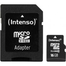 MEMORY MICRO SDHC 16GB C10 / W / ADAPTER 3413470 INTENSO