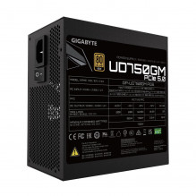 Power Supply, GIGABYTE, 750 Watts, Efficiency 80 PLUS GOLD, PFC Active, MTBF 100000 hours, GP-UD750GMPG5