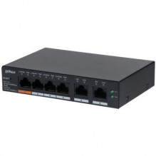 Switch, DAHUA, CS4006-4GT-60, Type L2, Desktop / pedestal, PoE ports 4, 60 Watts, DH-CS4006-4GT-60