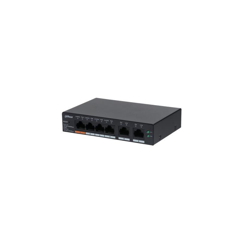 Switch, DAHUA, CS4006-4GT-60, Type L2, Desktop / pedestal, PoE ports 4, 60 Watts, DH-CS4006-4GT-60
