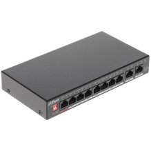 Switch, DAHUA, PFS3010-8GT-96, Desktop / pedestal, Rack, 8x10Base-T / 100Base-TX / 1000Base-T, PoE ports 8, 96 Watts, DH