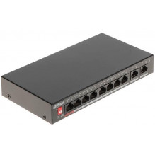 Switch, DAHUA, PFS3010-8ET-96-V2, Desktop / pedestal, PoE ports 8, 96 Watts, DH-PFS3010-8ET-96-V2