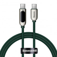 „Baseus“ ekrano kabelis nuo USB-C iki USB-C 100 W 1 m (žalias)