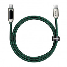 „Baseus“ ekrano kabelis nuo USB-C iki USB-C 100 W 1 m (žalias)