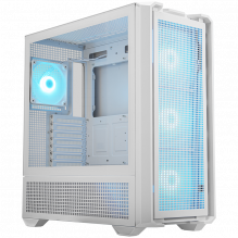 COUGAR | MX600 White | PC Case | Mid Tower / Mesh Front Panel / 3 x 140mm + 1 x 120mm Fans / Transparent Left Panel