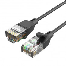 Network Cable UTP CAT6A Vention IBIBG RJ45 Ethernet 10Gbps 1.5m Black Slim Type