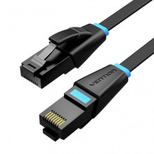Plokščias tinklo kabelis UTP CAT6 Vention IBJBV RJ45 Ethernet 1000Mbps 40m juodas