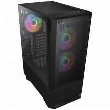 COUGAR | MX430 Mesh RGB Black | PC Case | Mid Tower / Mesh Front Panel / 3 x ARGB Fans / 4mm TG Left Panel