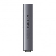 Baseus Orange Dot Multifunctional remote control for presentation, with a red laser pointer - gray