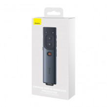 Baseus Orange Dot Multifunctional remote control for presentation, with a red laser pointer - gray