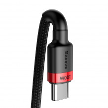 Baseus Cafule PD2.0 100 W blykstės įkrovimas USB Skirtas Type-C kabeliui (20V 5A) 2m raudona+juoda