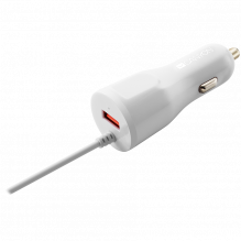 CANYON car charger C-033 2.4A/ USB-A built-in Lightning White