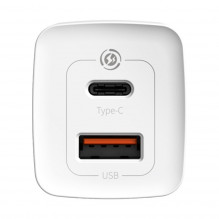 Greitas kelioninis įkroviklis Baseus GaN2 Lite USB+C 65W EU (baltas)