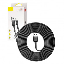 Baseus Cafule USB Lightning Cable 2A 3m (juodas + pilkas)