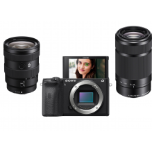 Sony A6600 + 16-50mm + 55-210mm (Black) | (ILCE-6600/ B) | (α6600) | (Alpha 6600) | (SELP1650)