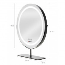 Makiažo veidrodis su LED apšvietimu Humanas HS-HM Scarlet (Juodas)