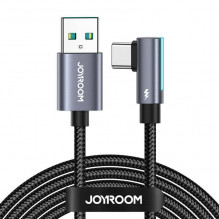 USB į USB-C laidas, kampuotas Joyroom S-AC027A17 3A, 1,2 m (juodas)