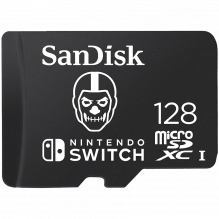 SanDisk Nintendo MicroSD UHS I kortelė – Fortnite Edition, Skull Trooper, 128GB, EAN: 619659199739