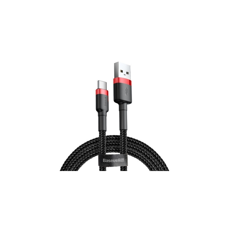 Baseus Cafule 2a 2m usb-c cable, red and black