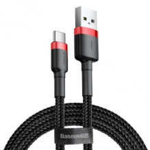 Kabel usb na usb-c baseus cafule 2a 3m czerwono-czarny