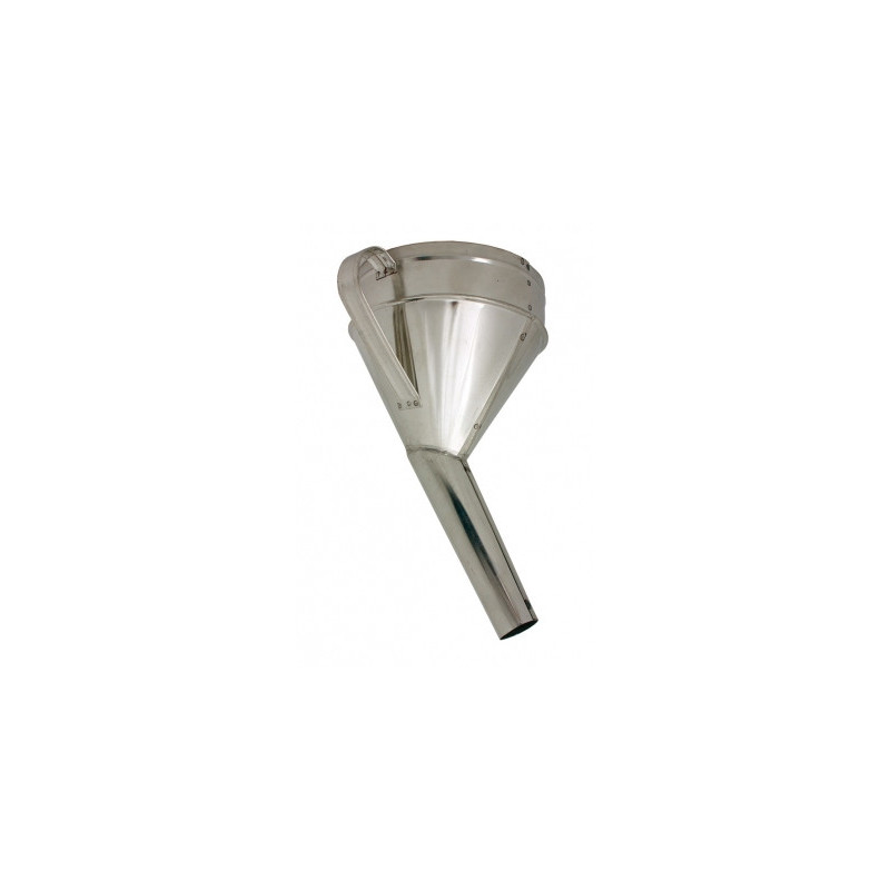 Metal funnel, tin-plated, curved diameter 16