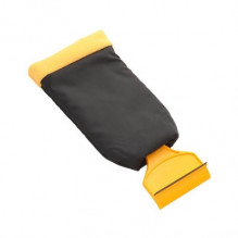 Snow and ice ice scraper with insulated glove