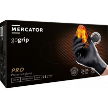 Black nitrile gloves Mercator Gogrip Black 50 pieces, size XL