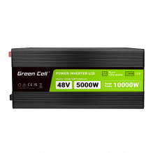 Green Cell PowerInverter LCD 48V 5000W/10000W automobilinis keitiklis su ekranu – gryna sinusinė banga