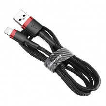 Baseus Cafule USB Lightning kabelis 1,5A 2m (juodas + raudonas)