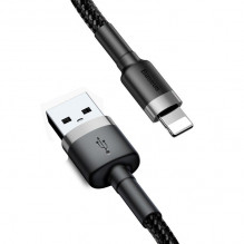 Baseus Cafule USB Lightning kabelis 1,5A 2m (pilkas + juodas)