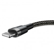 Baseus Cafule USB Lightning kabelis 1,5A 2m (pilkas + juodas)