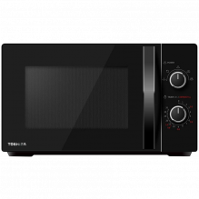Microwave oven, volume 20L, mechanical control, 700W, 5 power levels, LED lighting, defrosting, black