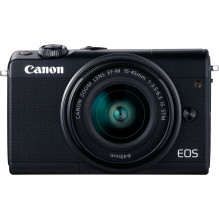 Canon EOS M100 15-45mm IS STM (Black) - Baltoje dėžutėje (white box)