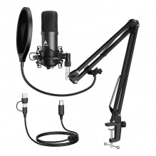 Mikrofonas su stovu Maono A04E (juodas)