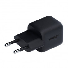 Sieninis įkroviklis Aukey PA-B1L,USB-C, 30W (juodas)