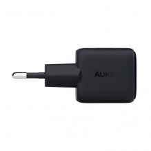 Sieninis įkroviklis Aukey PA-B1L,USB-C, 30W (juodas)