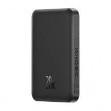 Magnetinis Mini Powerbank Baseus 5000mAh, USB-C 20W (juodas)