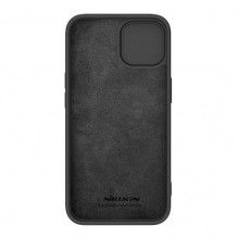 „Nillkin CamShield Silky“ silikoninis dėklas, skirtas „iPhone 15 Plus“ (juodas)