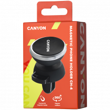 CANYON CH-4, automobilinis laikiklis išmaniesiems telefonams, magnetinio siurbimo funkcija, su 2 plokštėmis (stačiakampi