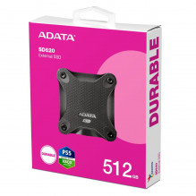 External SSD, ADATA, SD620, 512GB, USB 3.2, Write speed 460 MBytes / sec, Read speed 520 MBytes / sec, SD620-512GCBK