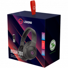 LORGAR Noah 701, žaidimų ausinės su mikrofonu, 2,4 GHz USB raktas + BT 5.1 Realtek 8763, baterija 1000 mAh, C tipo įkrov