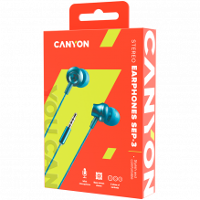 CANYON headphones SEP-3 Mic 1.2m Blue Green