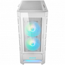 COUGAR | Duoface RGB White | PC Case | Mid Tower / Airflow Front Panel / 2 x 140mm & 1x 120mm ARGB Fans incl. / TG Left 